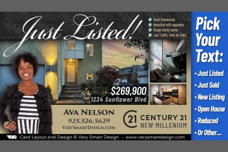 Gold and Dark Gray New Property Promotion Century 21 Post Cards Real Estate Designs 3B