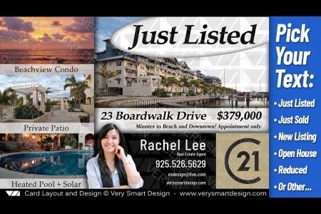 Dark Gray and White Century 21 Property Promotion Real Estate Templates Best New Postcards 4B