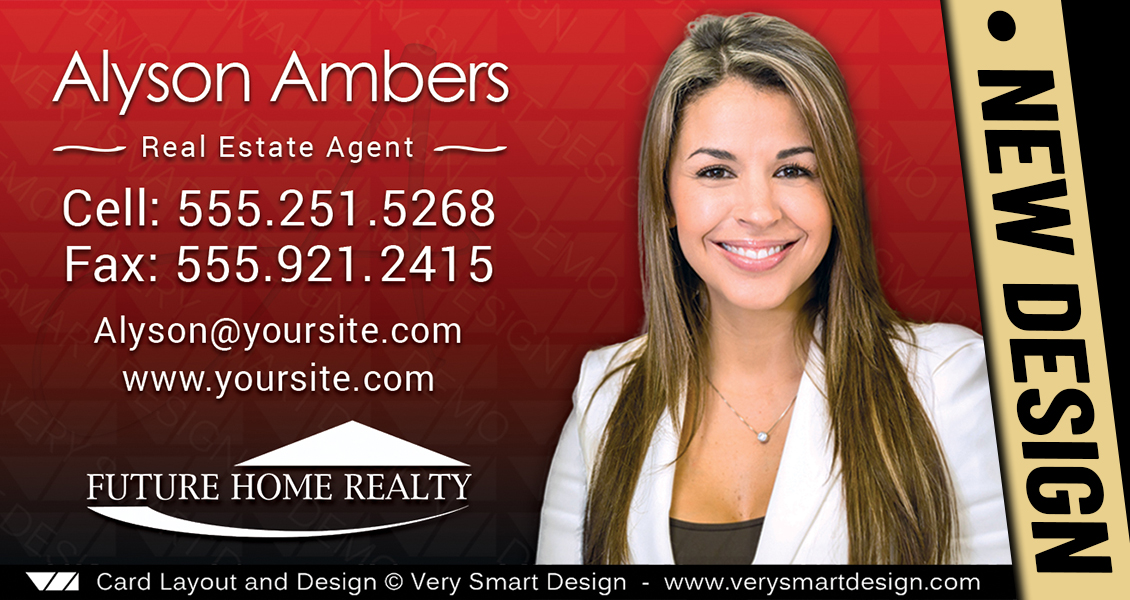 Red and White New Business Cards for Future Home Realty Real Estate Agents in Florida 10