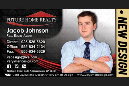 Silver and White Custom Future Home Realty Business Card Templates for FHR Realtors 7A