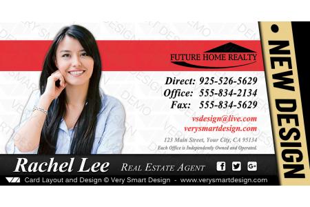 White and Red New Future Home Realty Business Cards for FHR Realtors 8D