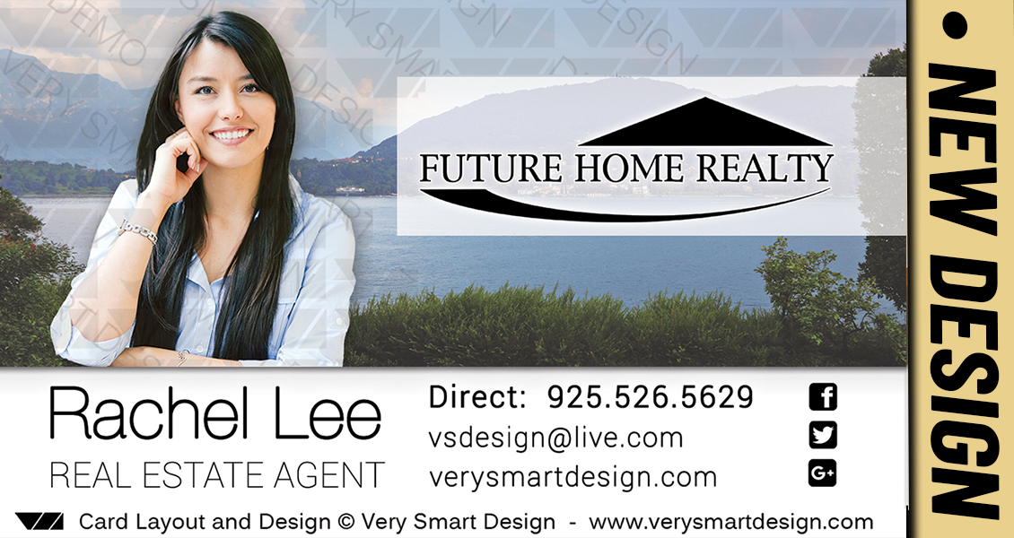 White and Blue Future Home Realty New Real Estate Business Cards Templates for FHR 15E