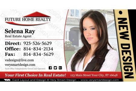 White and Red New Future Home Realty Business Cards for FHR Realtors 11A