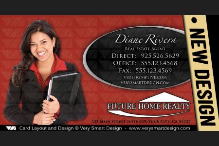 Red and Black New Business Cards for Future Home Realty Real Estate Agents in Florida 12B