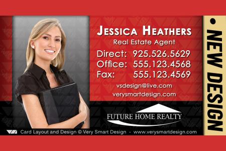 Red and Black New Business Cards for Future Home Realty Real Estate Agents in Florida 14B