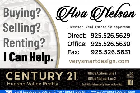 White and Gold New Century 21 Car Magnets Rebrand for C21 Real Estate 07A