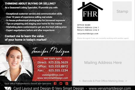 Future Home Realty Real Estate Postcard Back 3A - Design Image via Very Smart Design.This Future Home Realty postcard real estate template compliments any Future Home Realty front postcard design, maintaining t...