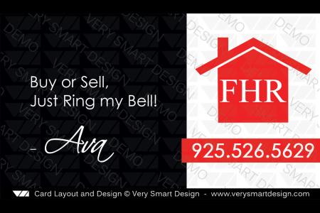 Back 7 for Future Home Realty Business Cards with the New FHR Logo - Design Image via Very Smart Design.This Future Home Realty business cards second side is for FHR real estate agents, which is styled with a 60 40 modern shape s...