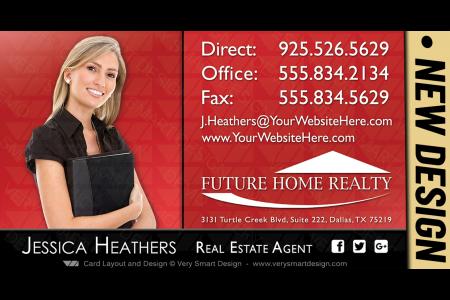 Red and Black Future Home Realty Business Card Design Real Estate New FHR Style 4A