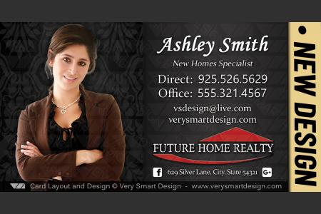 Black and Red New Future Home Realty Business Cards for FHR Real Estate Agents 6C