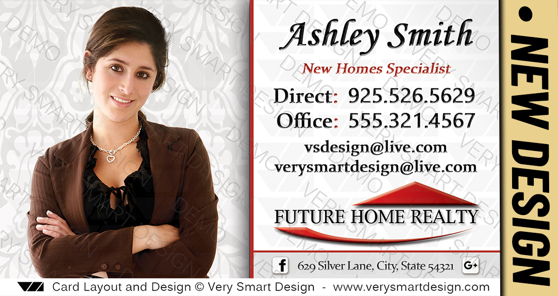 White and Red New Future Home Realty Business Cards for FHR Realtors 6D