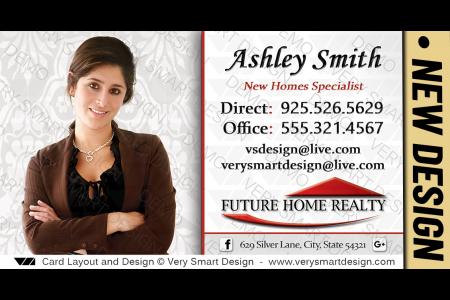 White and Red New Future Home Realty Business Cards for FHR Realtors 6D