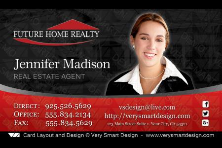 Red and Black New Business Cards for Future Home Realty Real Estate Agents in Florida 1D