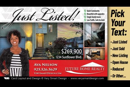 White and Red Best New Future Home Realty Property Promo Post Cards Real Estate Designs 3B