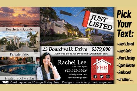 Black and Red New Property Promotion Real Estate Templates Postcards Future Home Realty 4A