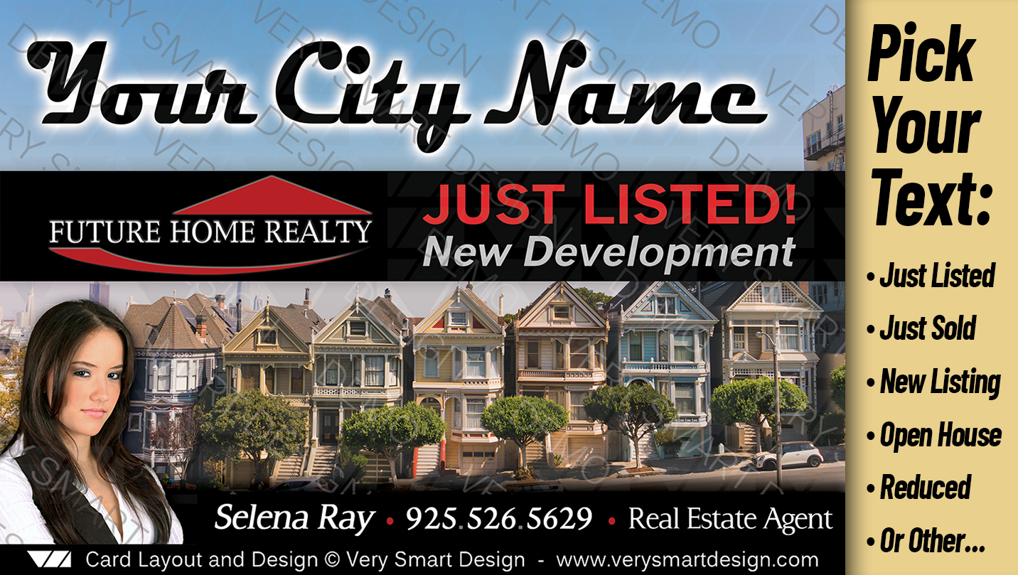 Black and Red Real Estate Property Promotion Postcards for Future Home Realty Agents 7B
