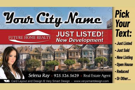Red and Black Real Estate Property Promotion Postcards for Future Home Realty Agents 7C