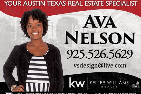 White and Red Brand New Keller Williams Car Magnets Real Estate Designs 3A