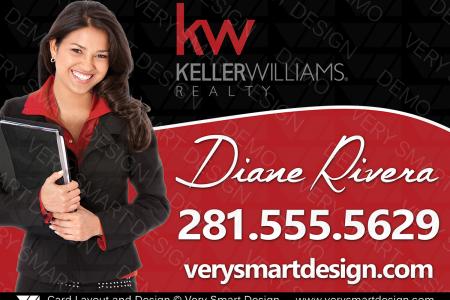 Black and Red New 2018 Keller Williams Car Magnets Real Estate Templates 6A