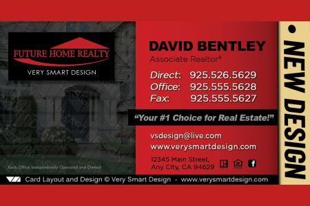 Black and Red New Future Home Realty Business Cards for Florida Real Estate Agents 20D