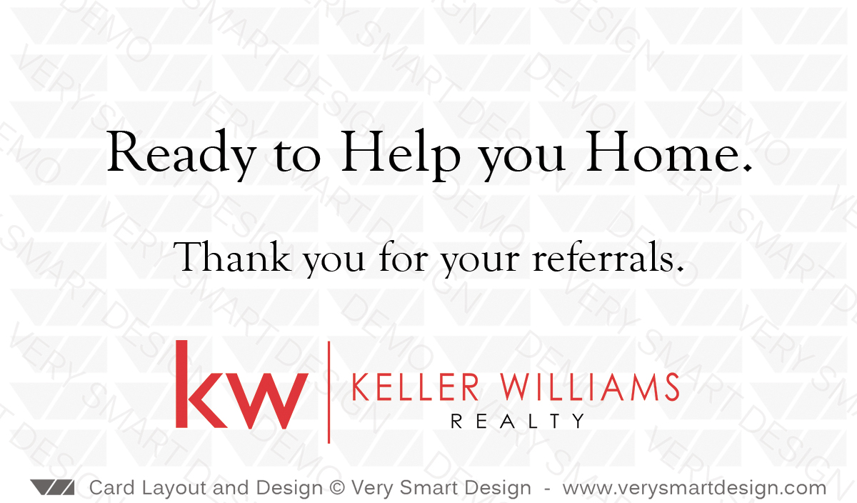 Real Estate Business Card Back Design 2 for Keller Williams - Design Image via All Style Mall.This design for real estate marketing business cards can be paired with a custom business card front for Keller Williams to d...