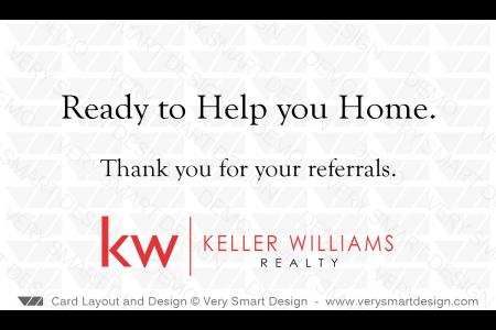 Real Estate Business Card Back Design 2 for Keller Williams - Design Image via Very Smart Design.This design for real estate marketing business cards can be paired with a custom business card front for Keller Williams to d...