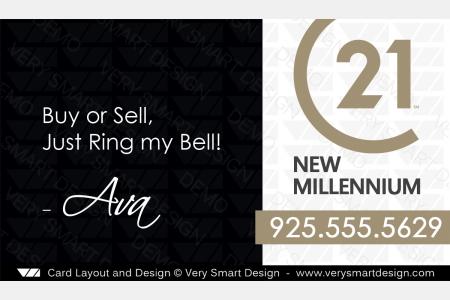 Back 7B for Century 21 Business Cards with New C21 Brand Logo - Design Image via Very Smart Design.This alternate Century 21 business cards new branding second side is for C21 real estate agents, which is styled with a 60 40...