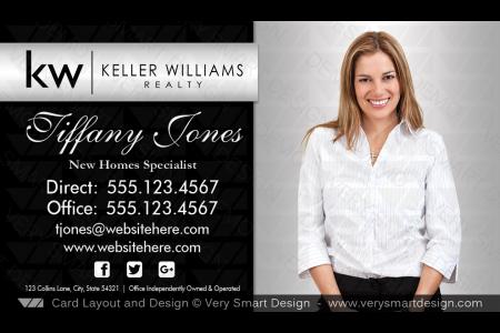 Silver and Black Custom Keller Williams Business Card Design 2B