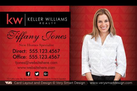 Red and Black Keller Williams Realtor Business Cards 2C