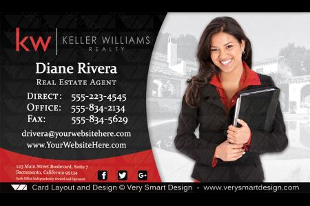 Black and Red Business Cards Keller Williams Real Estate 3C
