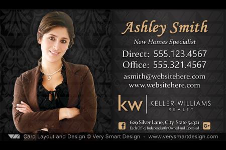 Black and Red Keller Williams Real Estate Agent Business Cards for KW Agents 6C