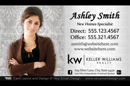 Silver and Black Custom Keller Williams Business Card Design for KW Associates 6B