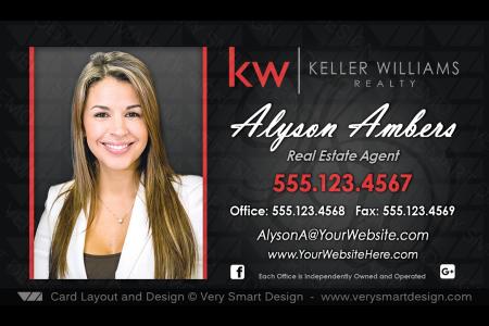 Black and Red KW Associate Business Cards Keller Williams Real Estate 5C