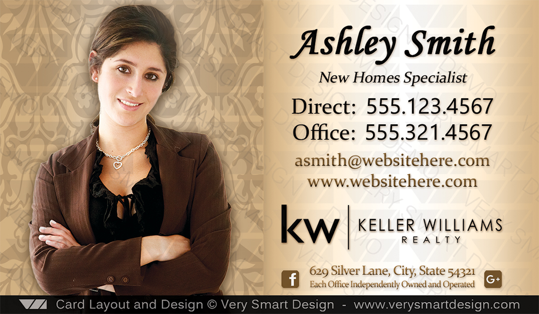 real estate marketing information about home business card