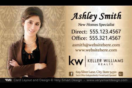 Gold and Black Keller Williams Real Estate Business Card Design for KW Associates 6A