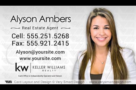 Silver and White Keller Williams Realty Business Cards Templates for KW Realtors 1 10B