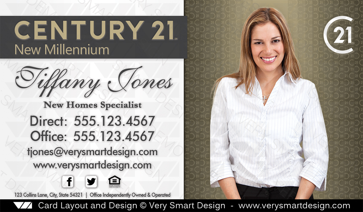 New Logo Century 211 Real Estate Business Cards Template 21E  Image Intended For Real Estate Agent Business Card Template