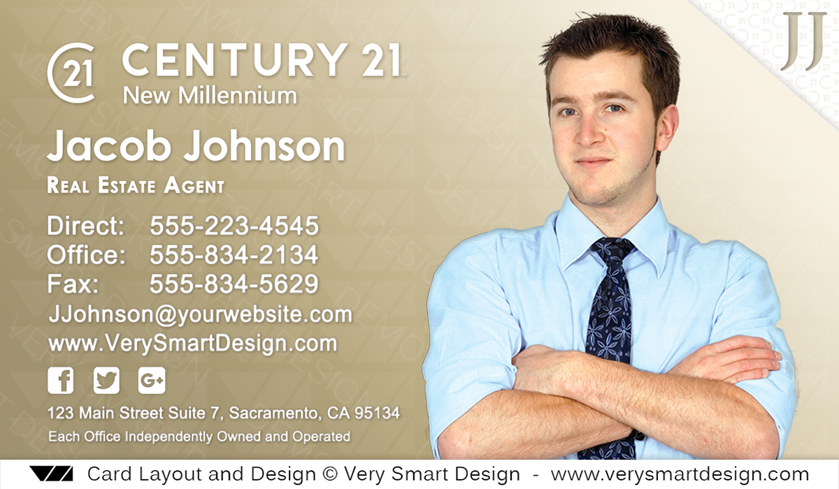 Custom Century 21 Business Card Templates With New C21 Logo 7d